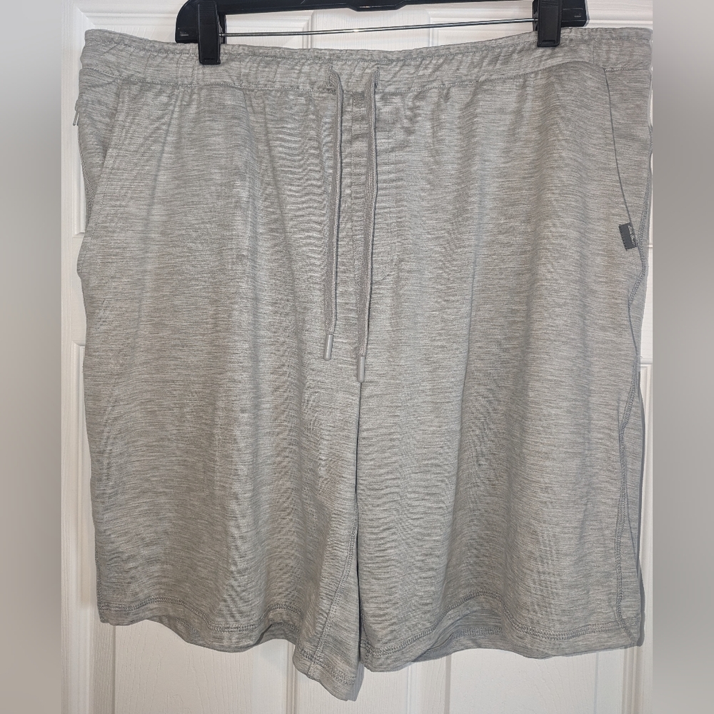 Eddie Bauer Men’s Lounge Shorts Side Zip Pocket, Back Pocket, Drawstring Grey XL